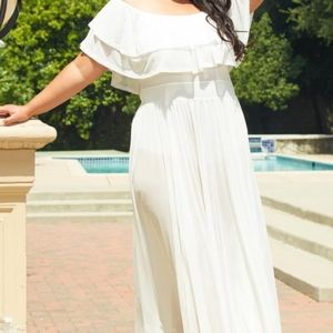 White off the shoulder Maxi Dress